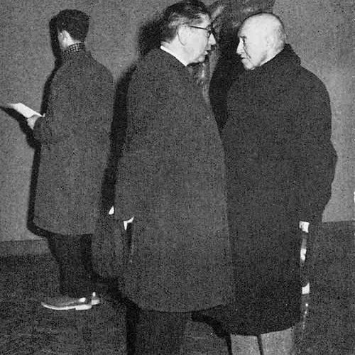 Con el marqués de Moret en 1950.