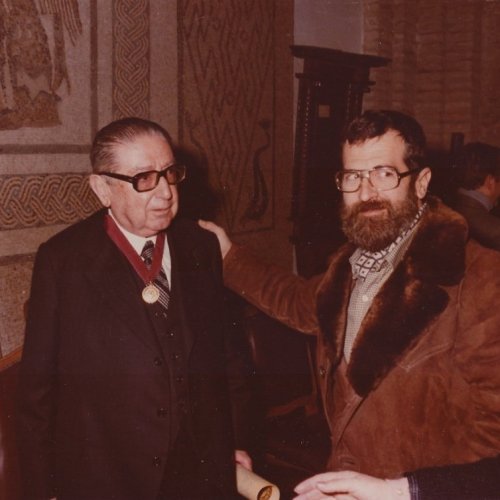 Con Rafael Ortí en la entrega de la Medalla de Oro y el título de Hijo Predilecto de la Ciudad de Córdoba en 1979.